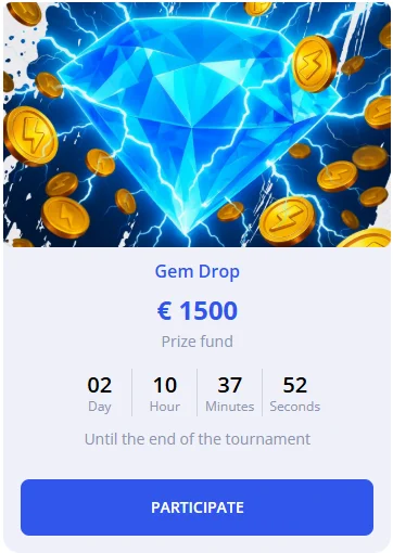 Gem Drop tournament at Glory Casino — live prize pool countdown